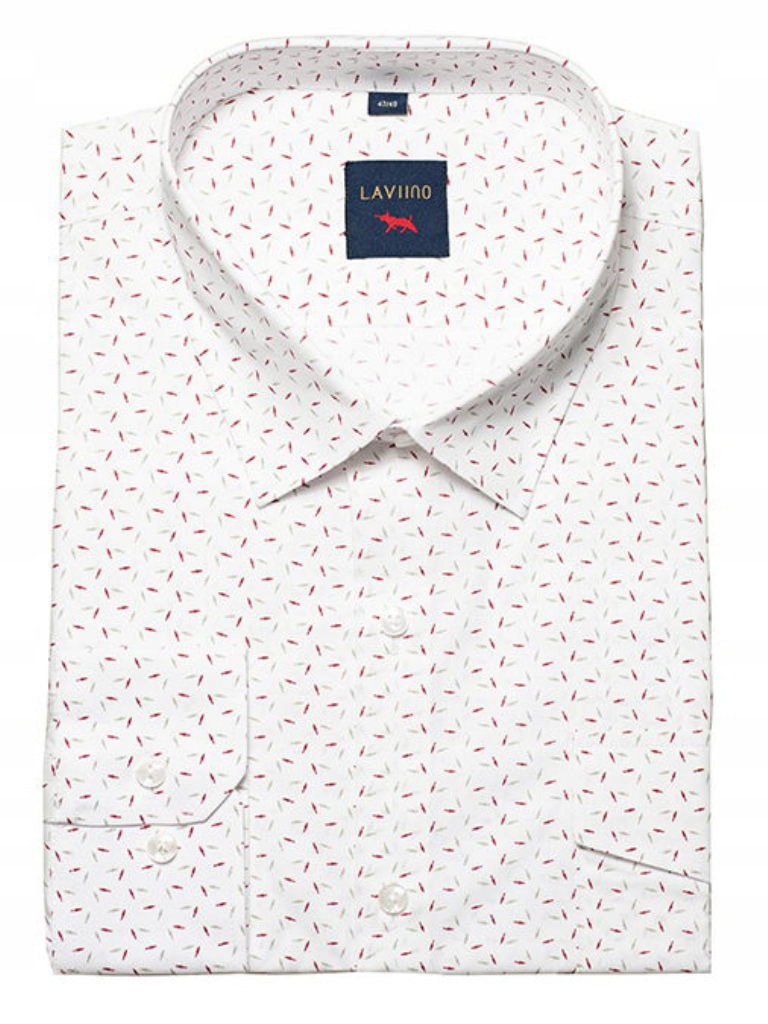 Velká elegantní košile Bílá s červenými jehličími Ta
