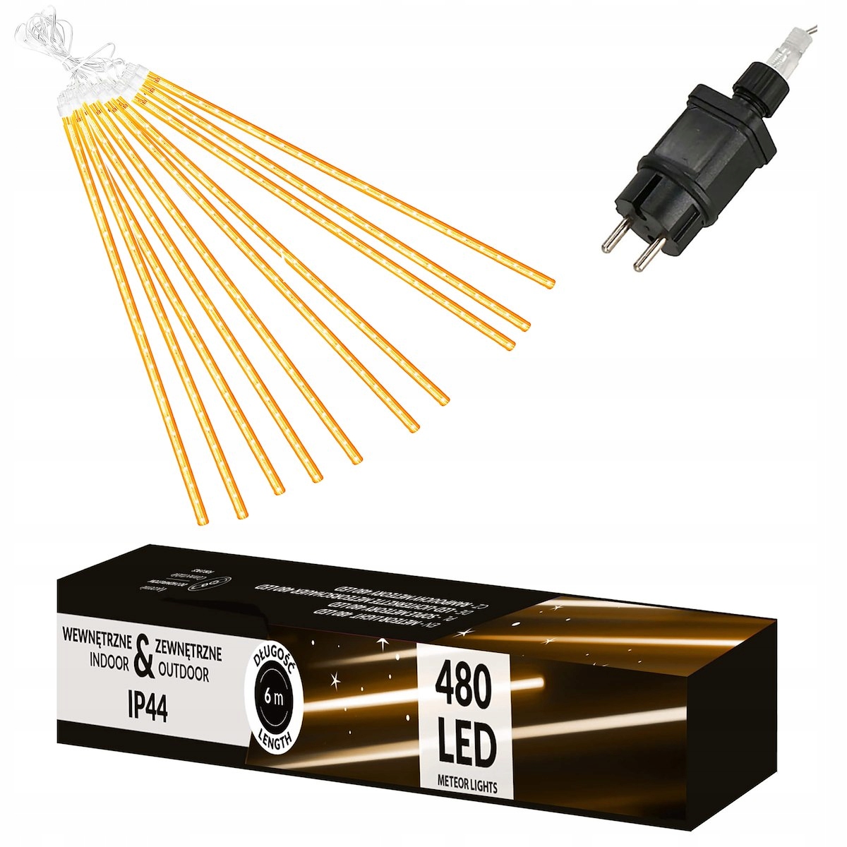 

Lampki Sople Meteory Led Padający Śnieg 50cm IP44