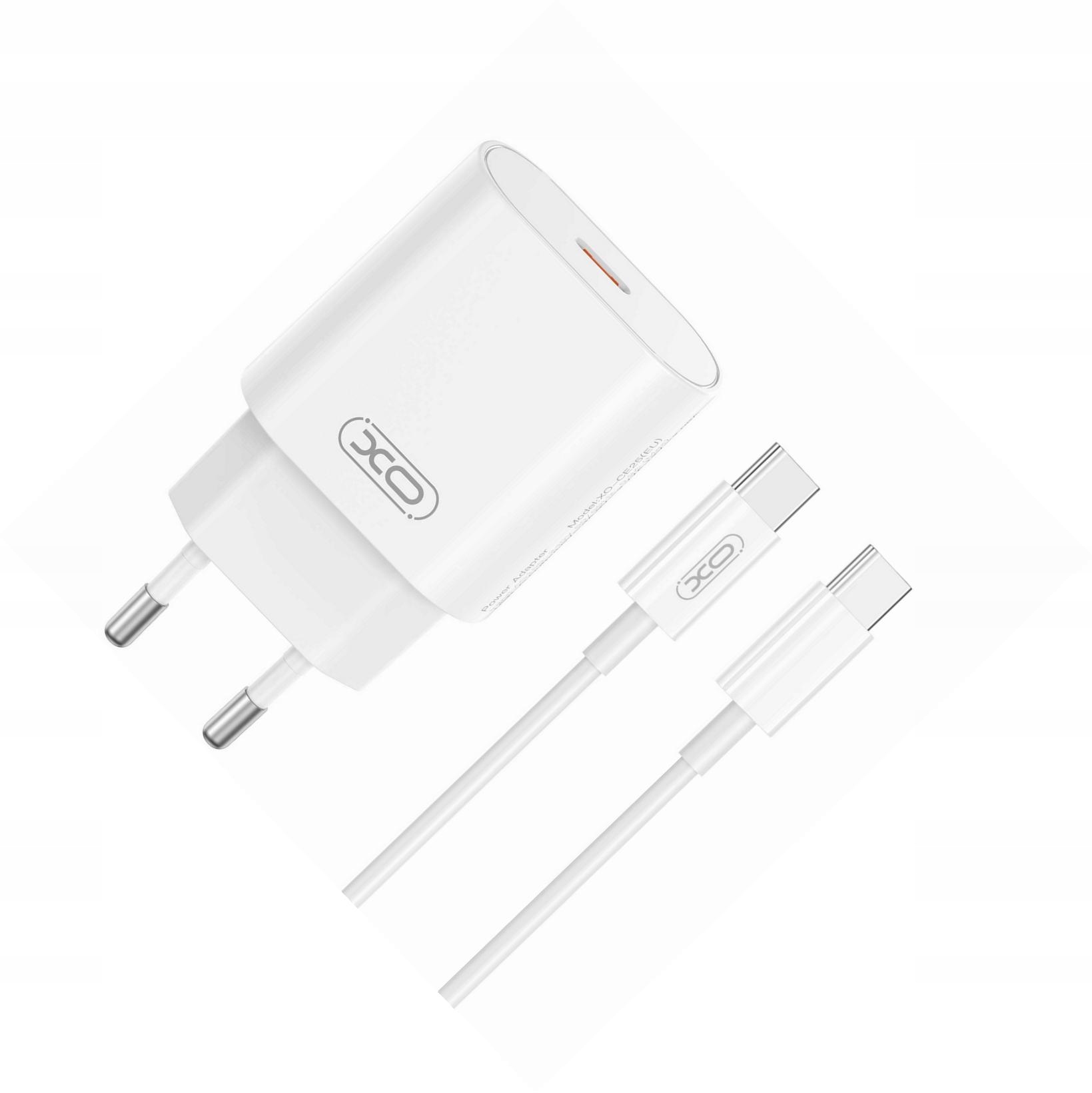 Sieciowa ładowarka 25W Pd biała kabel Usb-c do Samsung Galaxy S23 Ultra