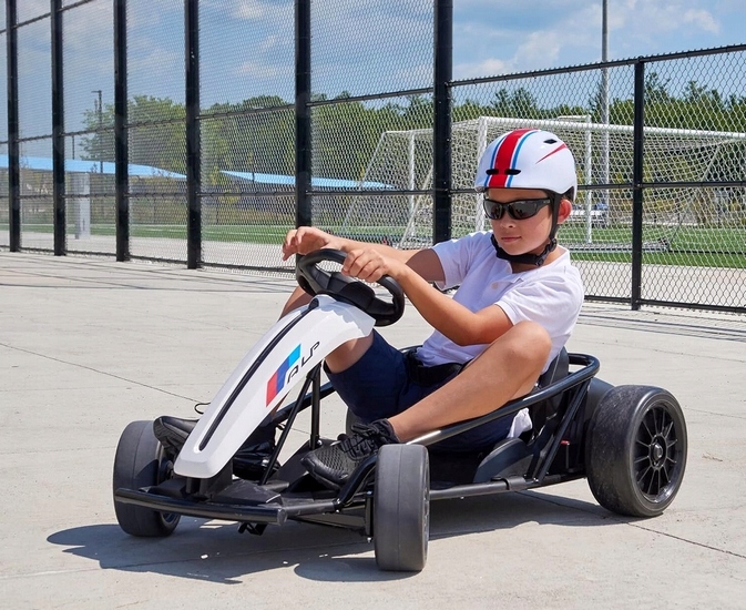 BOLID GOKART NA AKUMULATOR 24V 2 SILNIKI FUNKCJA DRIFTU Szerokość pojazdu 76 cm