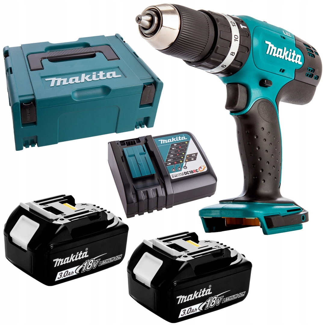 

Wkrętarka udarowa 18V 42Nm 2x3Ah Makita DHP453RFJ