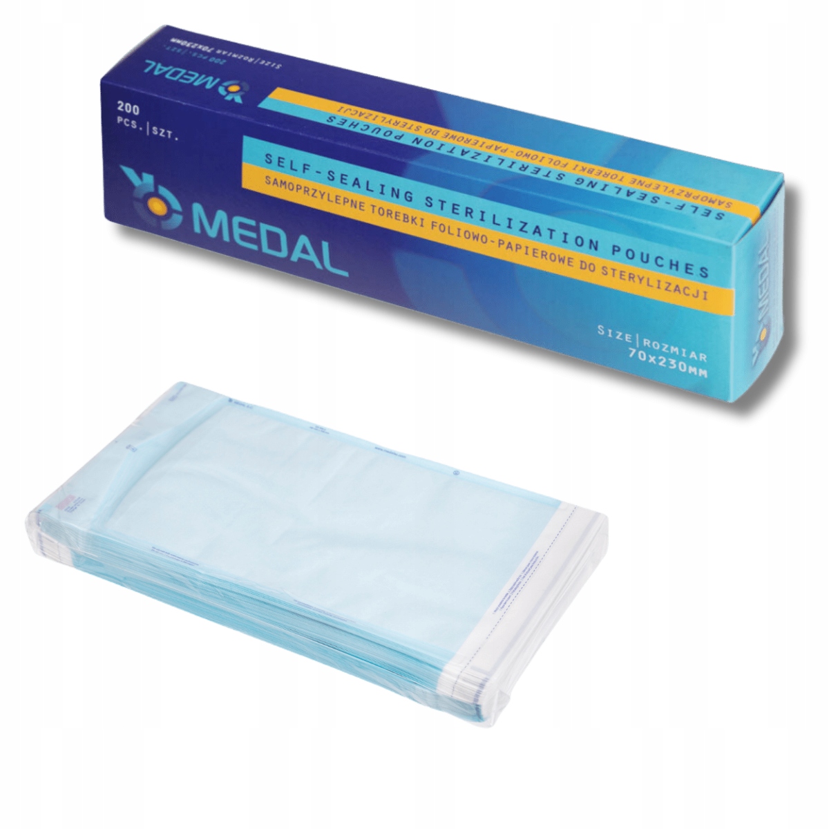 

Torebki Do Sterylizacji Medal 70x230mm 200szt.