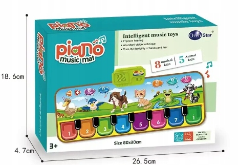 MATA MUZYCZNA TANECZNA DO TAŃCA INTERAKTYWNA DŹWIĘK ŚWIATŁO DLA DZIECI Marka inna