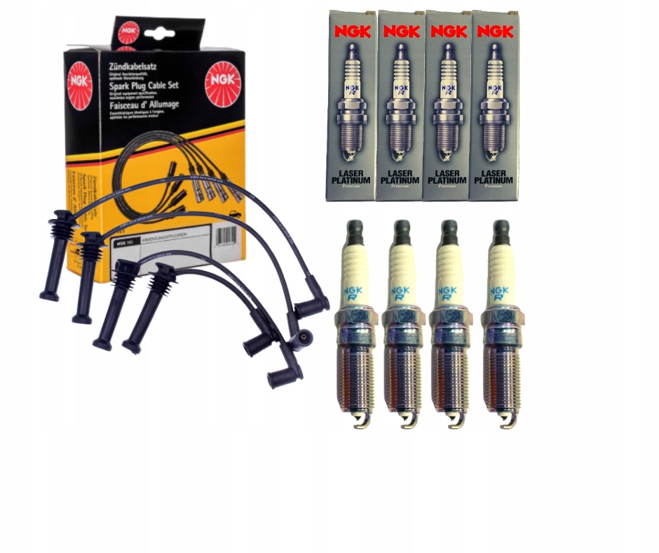 8542 - ПРОВОДА ЗАЖИГАНИЯ + СВЕЧИ NGK FORD 1.8 2.0 16V