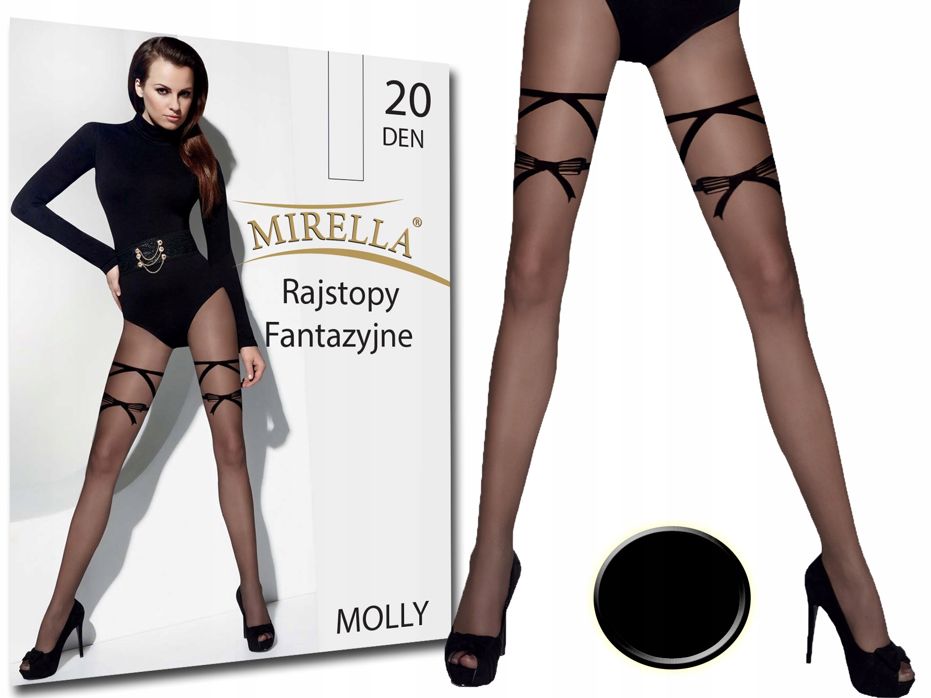 

Mirella Rajstopy we wzory 20 den Molly 3 (L) Nero
