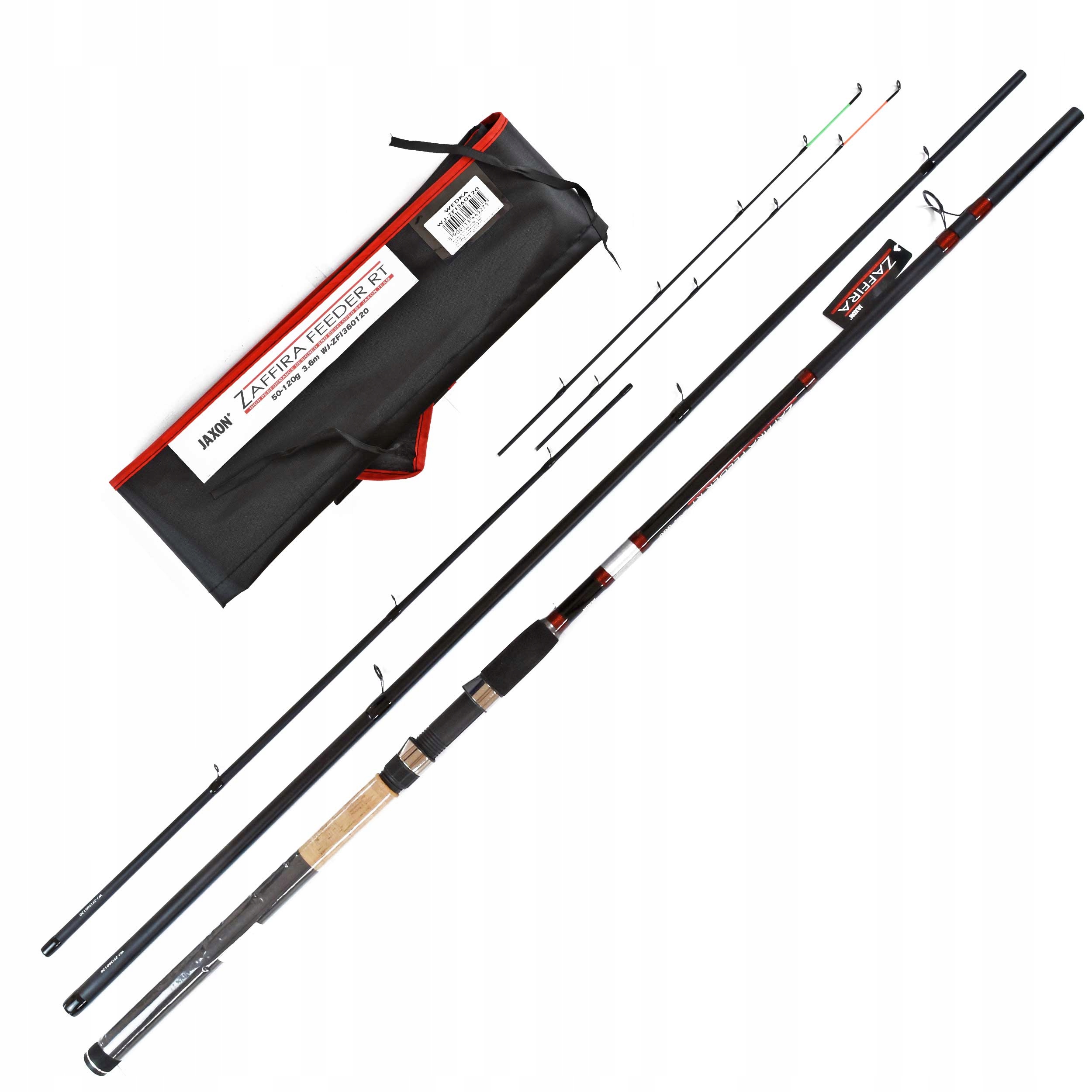 Wędka gruntowa Jaxon Zaffira Feeder Rt 3.60m 50-120g +2wymienne szczytówki