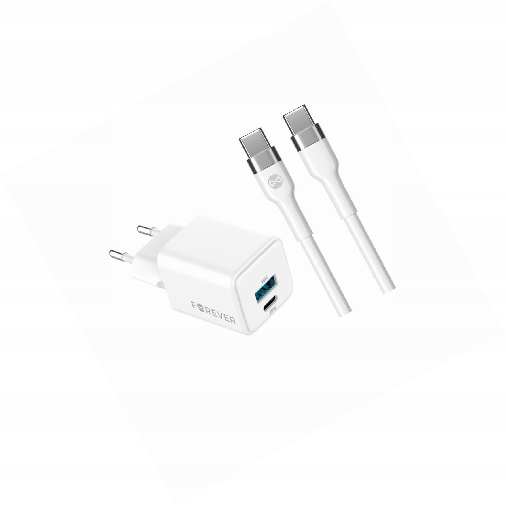 Szybka ładowarka GaN 30W Usb i Usb-c z kablem do Huawei Mate 20 Lite
