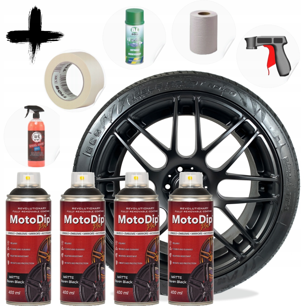 Sada na disky MotoDip Raven Black Matte Kruczočierna matná čierna