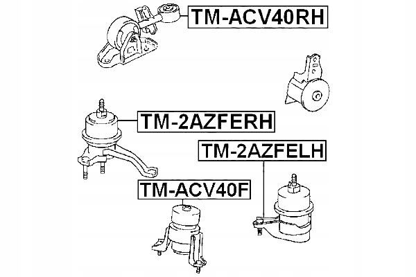 FEBEST PODUSZKA SILNIKA PRAWA TOYOTA CAMRY JPP ACV40 ASV40 GSV40 Producent części Febest