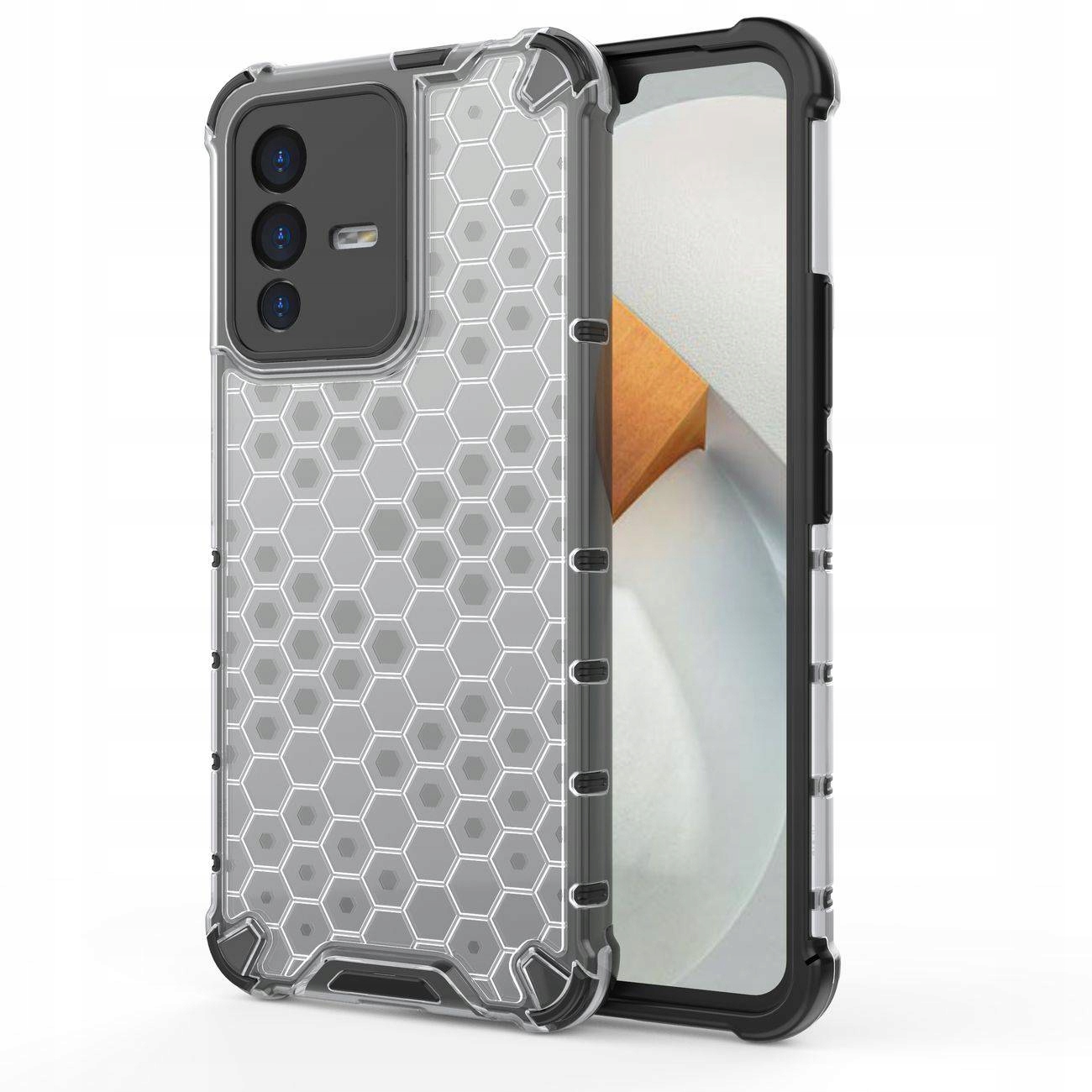 Honeycomb etui pancerny pokrowiec z żelową ramką do Vivo V23 5G