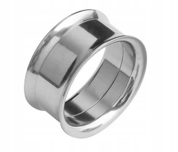 

Tunel Odkręcany Klasyczny Srebrny Piercing 10 mm