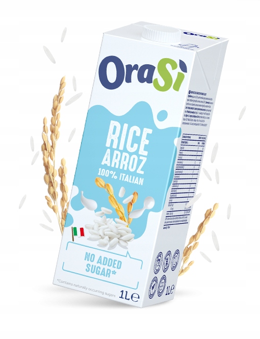 Napój Ryżowy OraSi Riso 1L Naturalnie Słodki Włoski Bezglutenowy