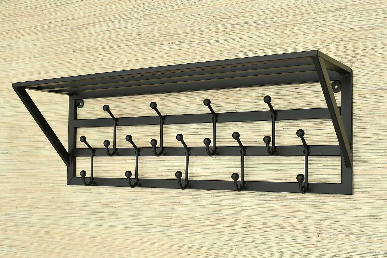 WIESZAK Z PÓŁKĄ METALOWY 70cm Z METALU PRZEDPOKÓJ Szerokość mebla 70 cm