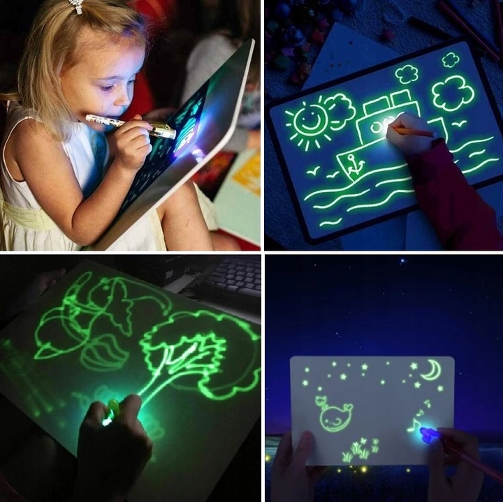 DUŻA TABLICA DO RYSOWANIA MALOWANIA ŚWIATŁEM LED Kod producenta TABLICA DO MALOWANIA LED