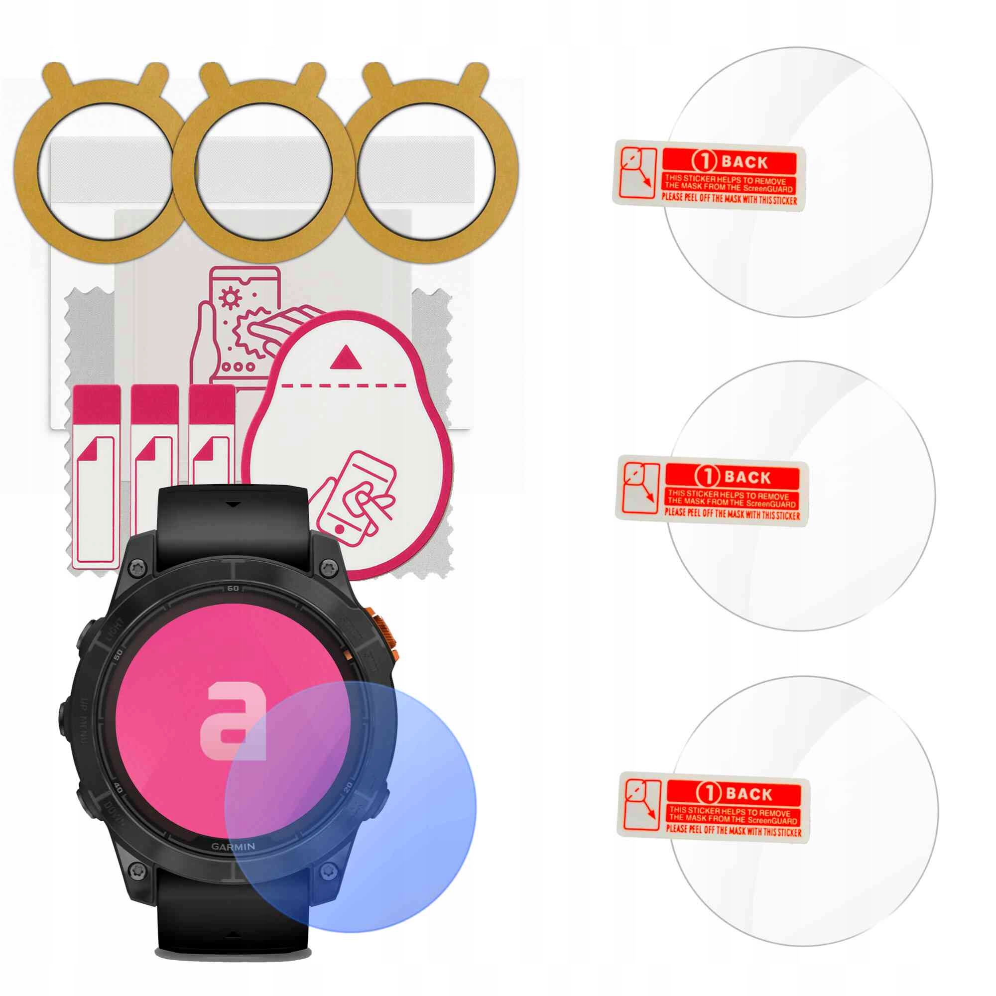 3x Szkło hartowane szybka hartowana 9H apgo do Garmin Fenix 7 Pro Solar47mm