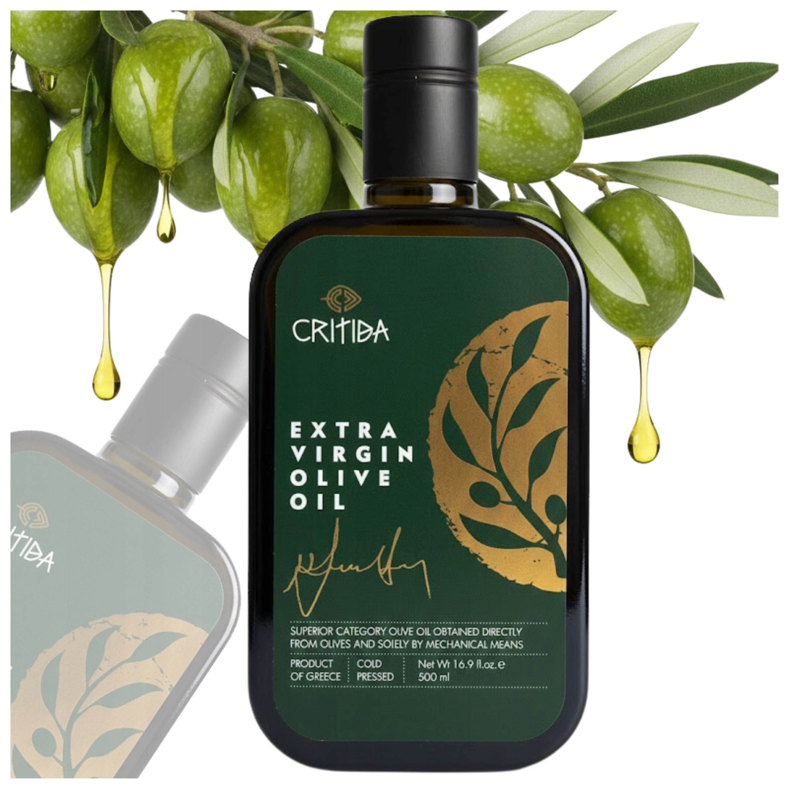 Levně Extra Panenský Řecký Olivový Olej 500 ML Critida Moresca Lisovaná Za Studena