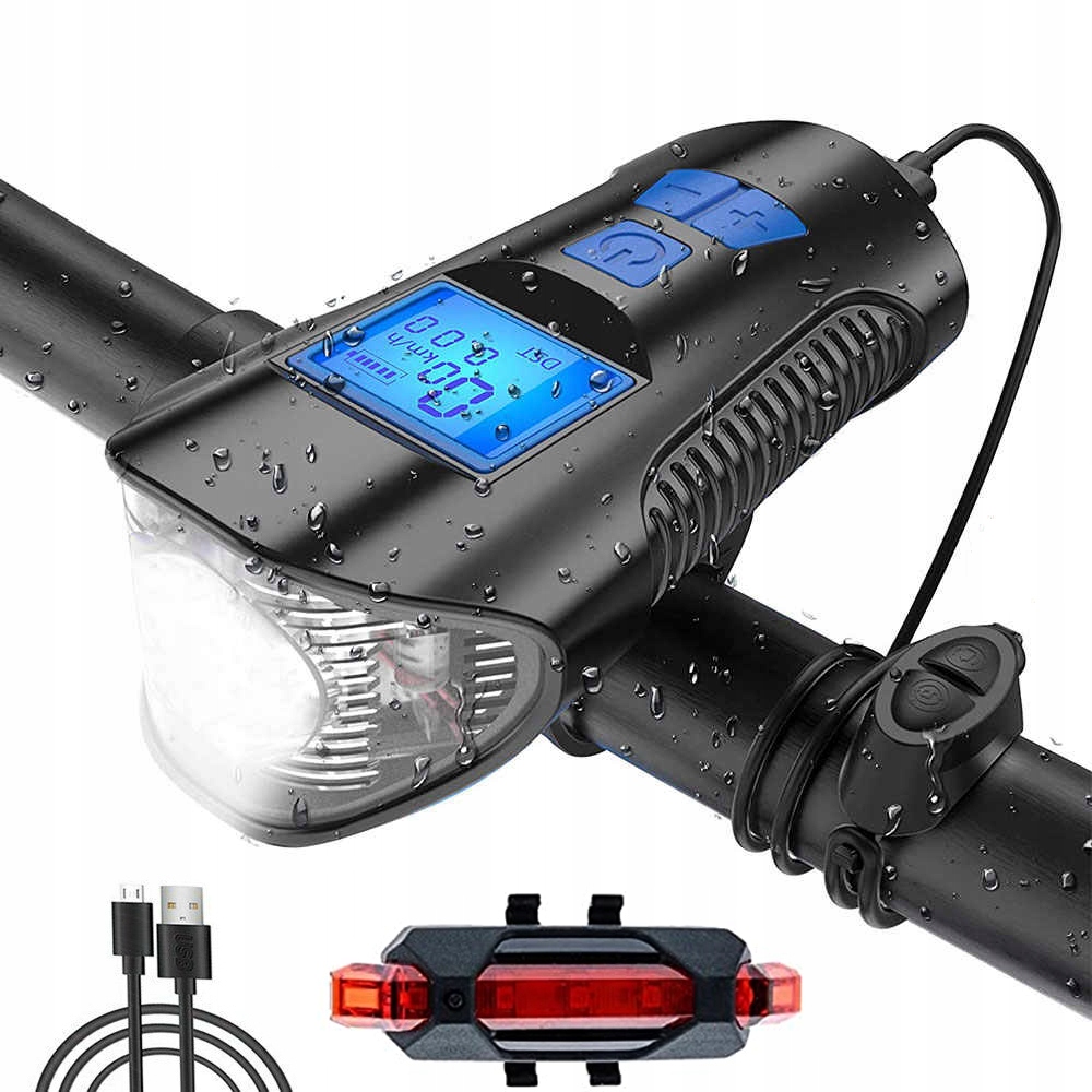 

Lampka Rowerowa Led Licznik Km+tył Prędkościomierz