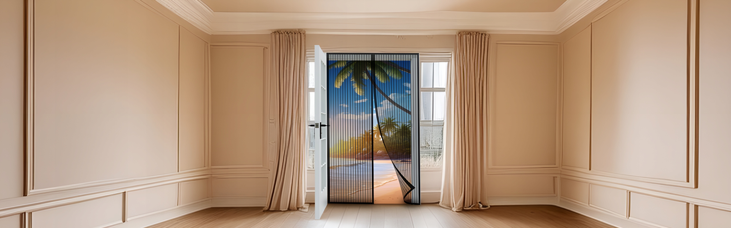 MOSKITIERA NA DRZWI BALKONOWE DRZWIOWA MOCNA MAGNETYCZNA Z MAGNESEM 210x100 Kolor czarny