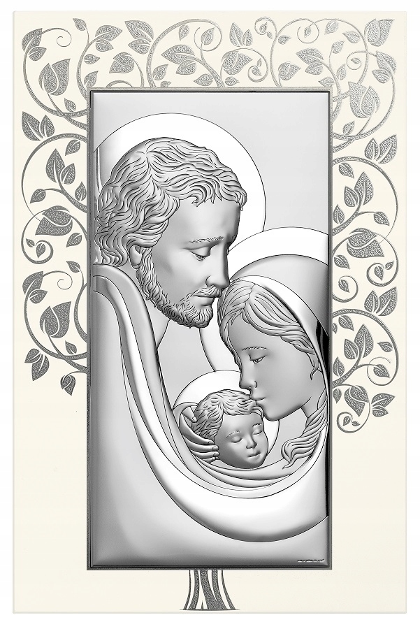 Strieborný obraz Svätá rodina Gravírovanie zdarma 6650P/3C