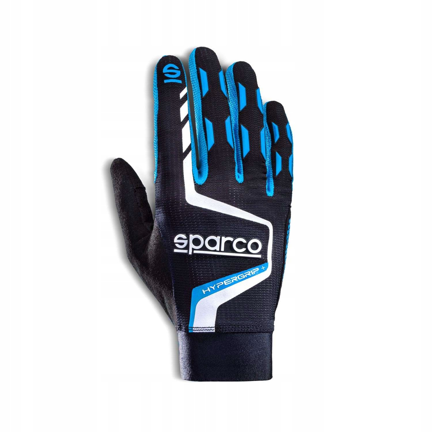 Herní rukavice Sparco Hypergrip+ černé/modré