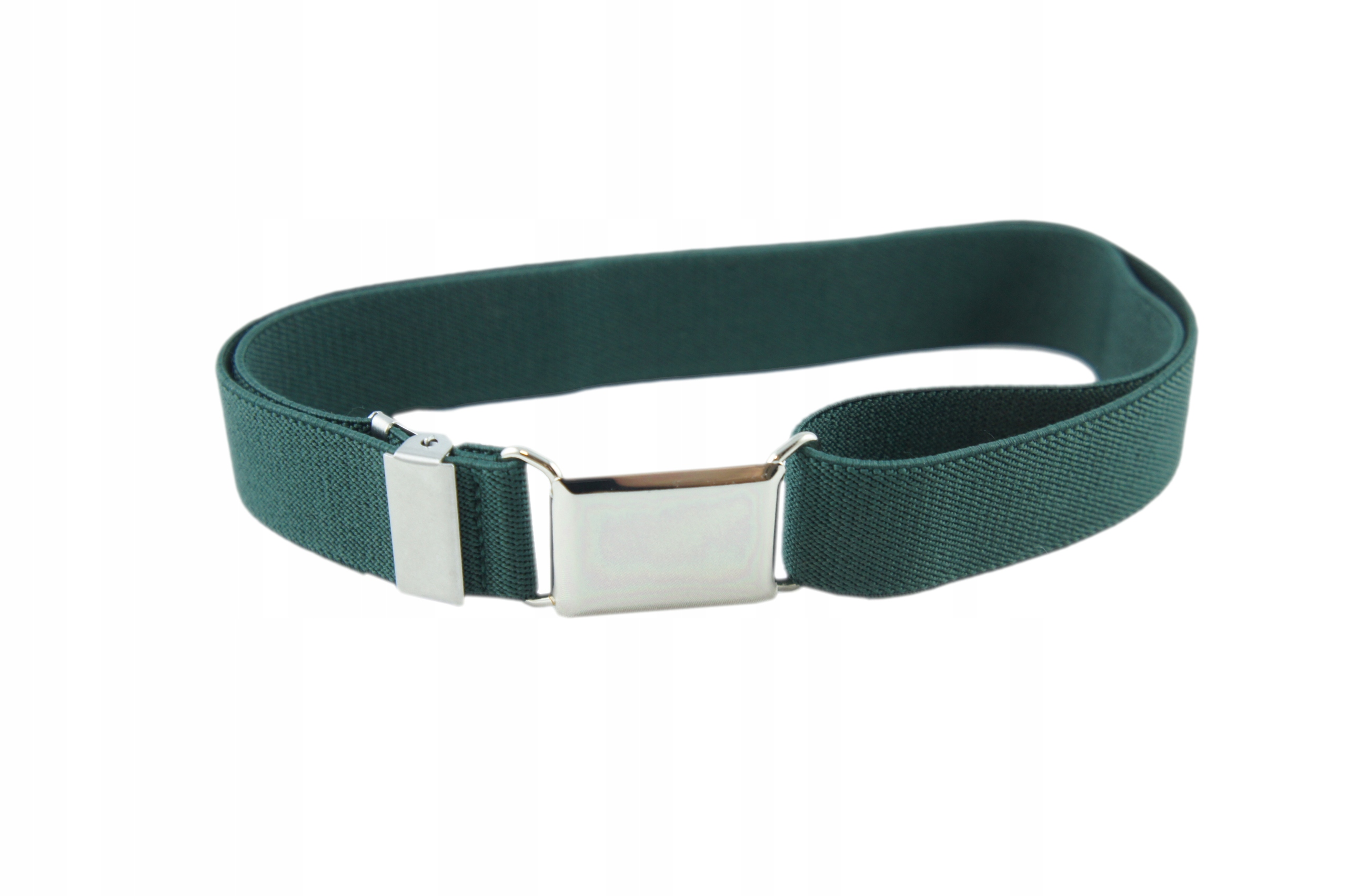 BUTELKOWY ZIELONY Pasek do spodni dla dziecka regulowany w obwodzie