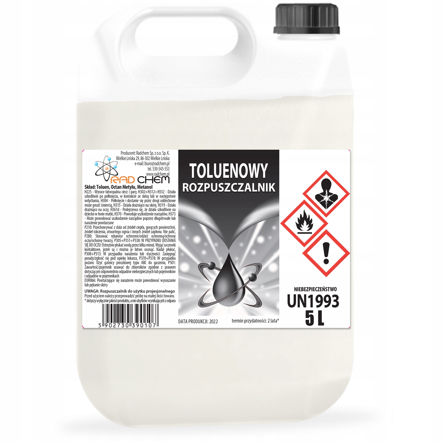 ROZPUSZCZALNIK TOLUENOWY TOLUEN 5L