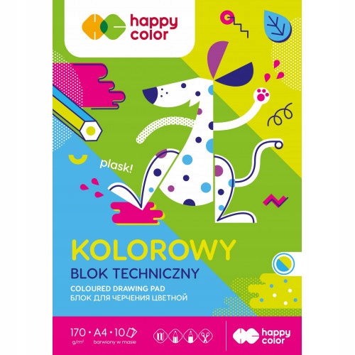 

Blok Techniczny Kolorowy Happy Color A4