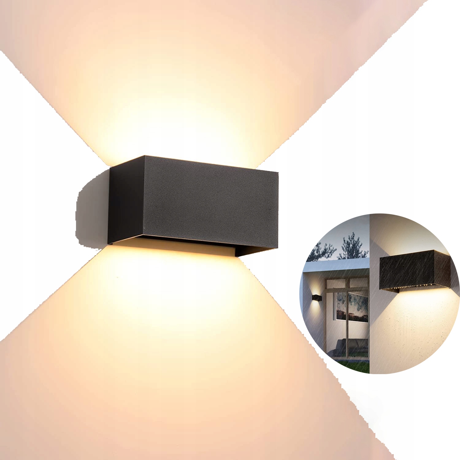 

Kinkiety Wewnętrzne Zewnętrzne Kinkiety Led 24 W