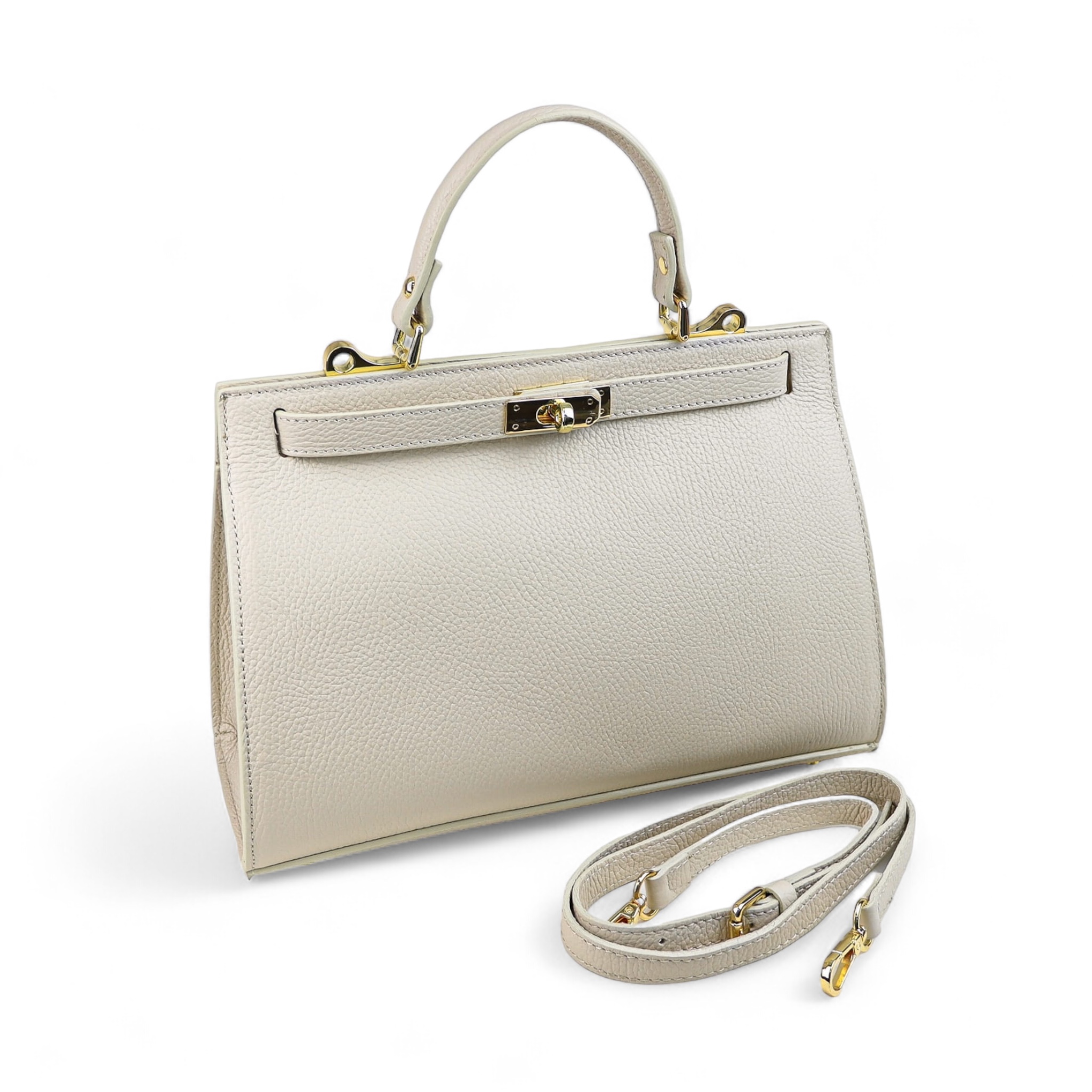 Torebka Damska skóra naturalna Cassandra Ecru Kolor inny kolor