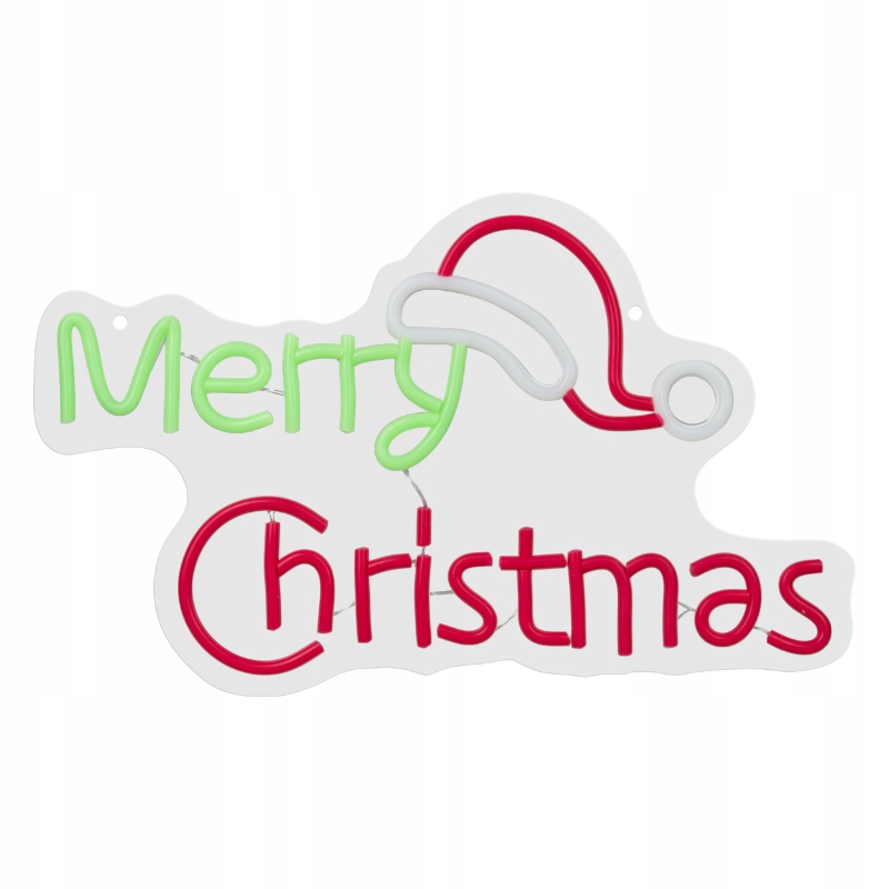 Neon Led nápis Merry Christmas o rozměrech 40 x 24 cm, napájení z baterie nebo Usb