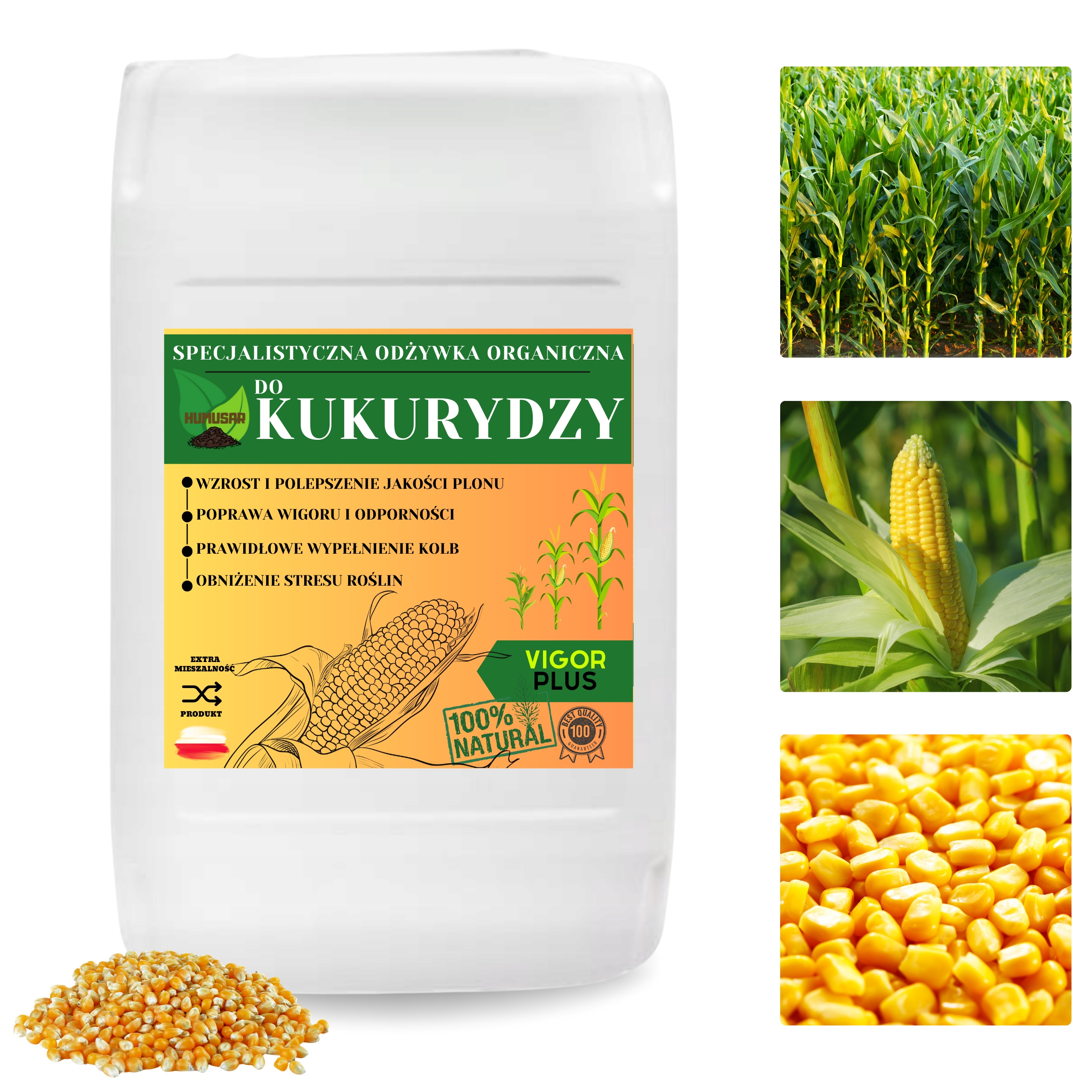 Viaczložkový kondicionér na kukuricu Vigor Plus Prírodný kondicionér 20L