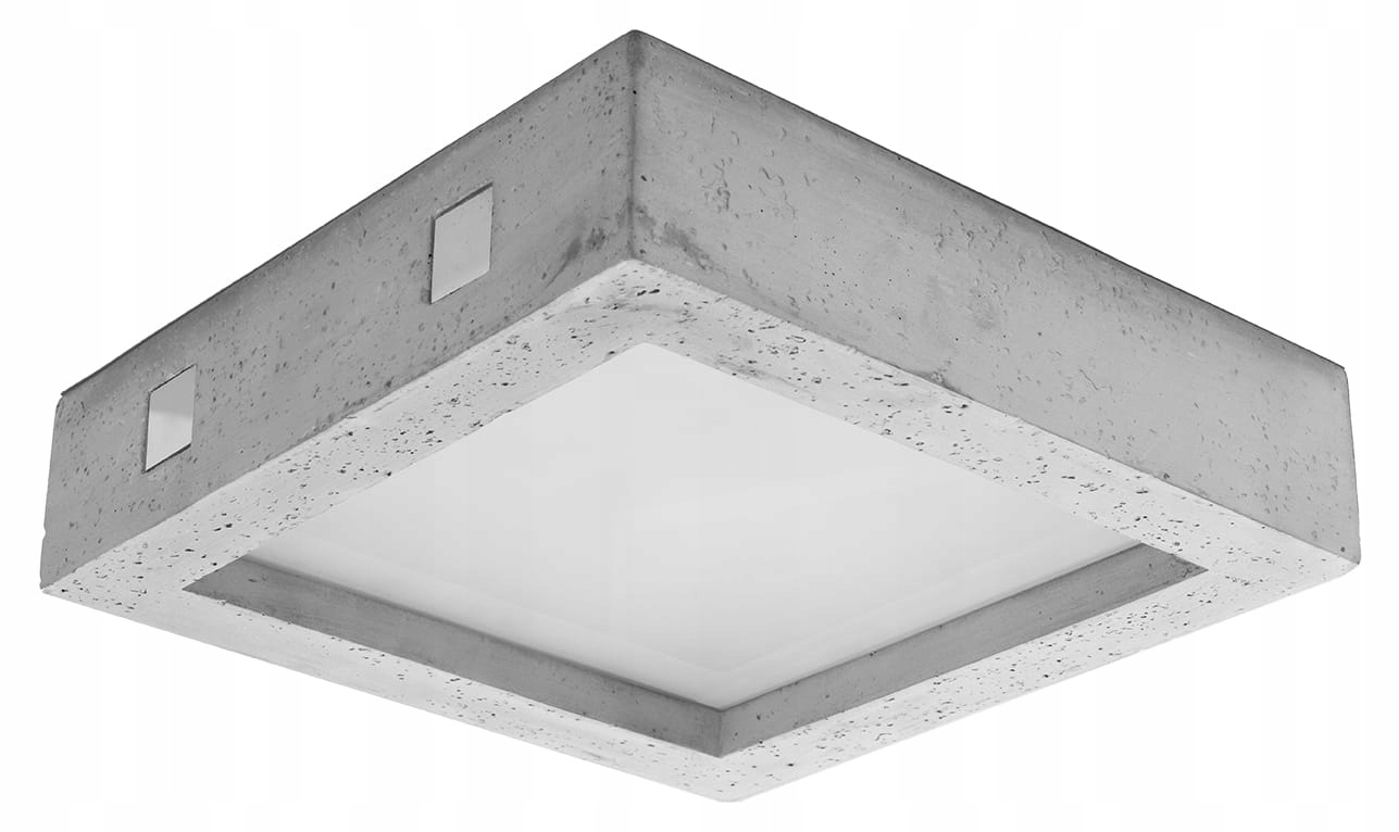 Sollux Lighting Stropná lampa stropné svietidlo Led betónová sklenená, štvorcová, 33 cm
