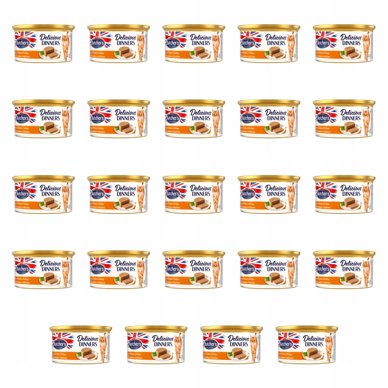 Butcher's Delicious Dinners kuřecí/ krůta pěna pro kočky kočky 85g x 24