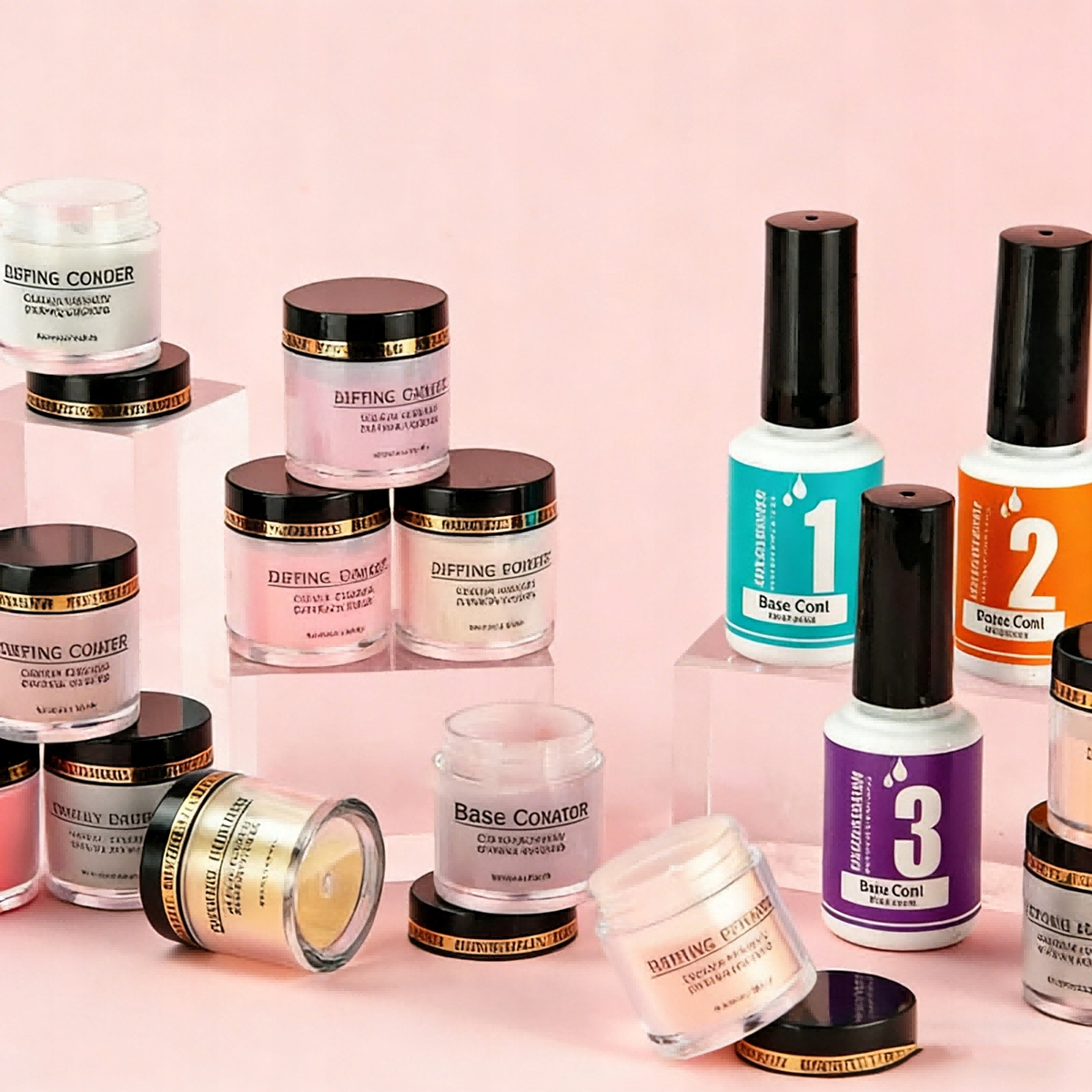 Набір для занурення в порошок для нігтів Nail Diy, 6 кольорів — фото 9