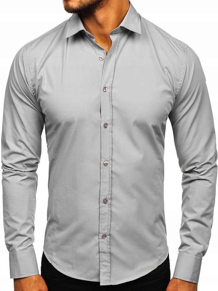 

Koszula Męska Elegancka Szara 1703 Rozmiar_xl