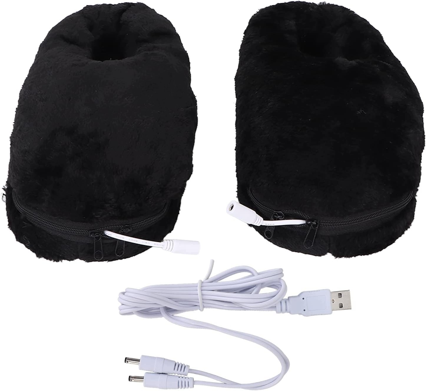 Pantofle Vyhřívané Usb Teplé Nohy Plyšové Pratelné Pro Domácí Kancelář