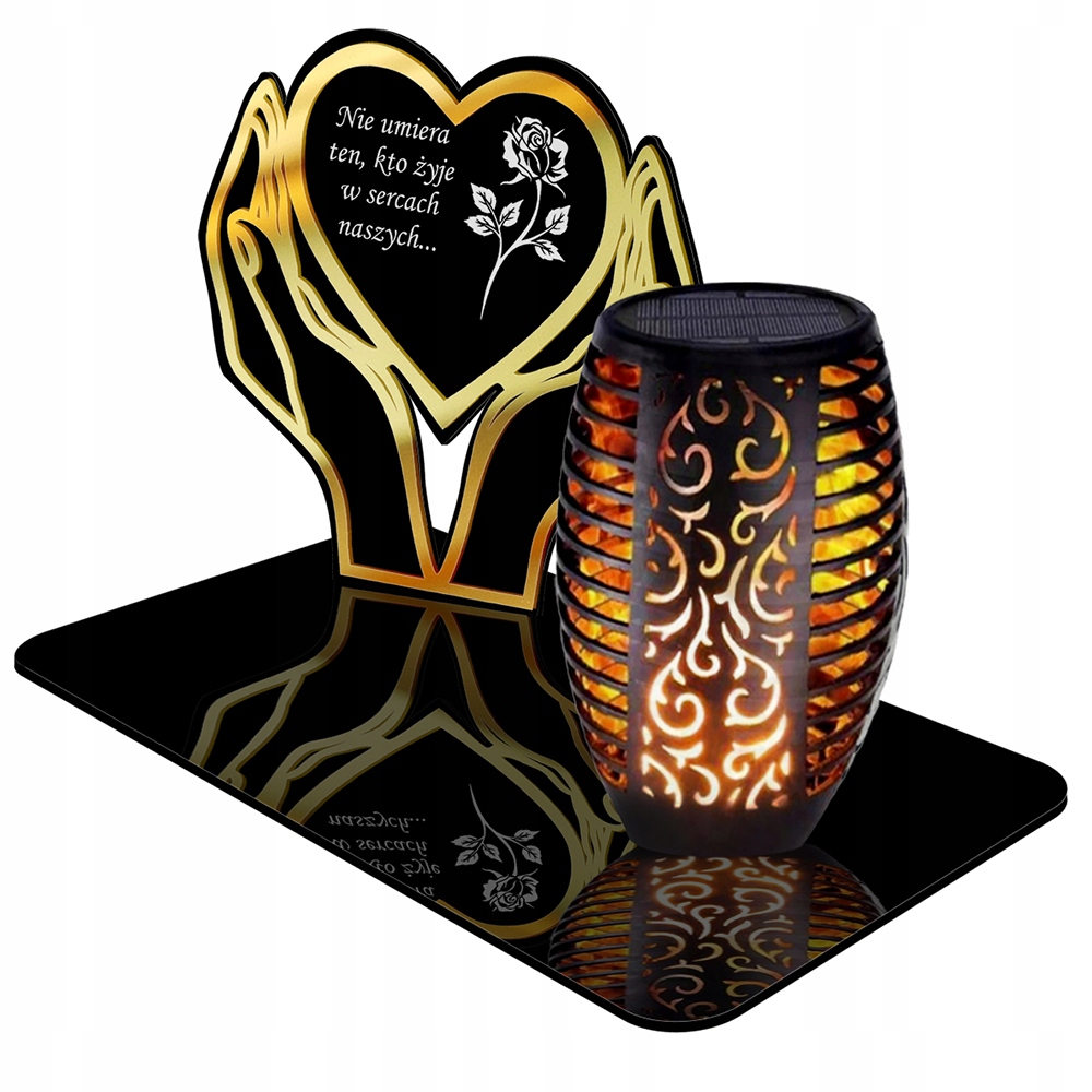 SOLARNY ZNICZ LED PODSTAWKA STATUETKA NA CMENTARZ GRÓB DUŻA SERCE EAN (GTIN) 5906700564604