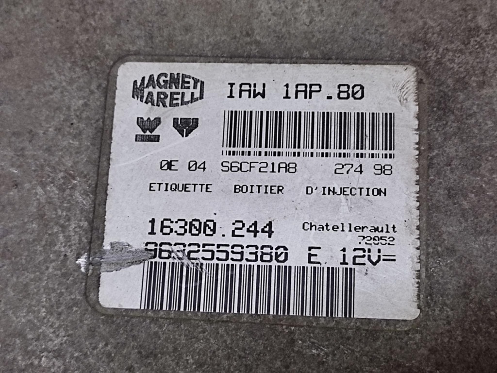 PEUGEOT 206 control unit of the engine 9632559380
