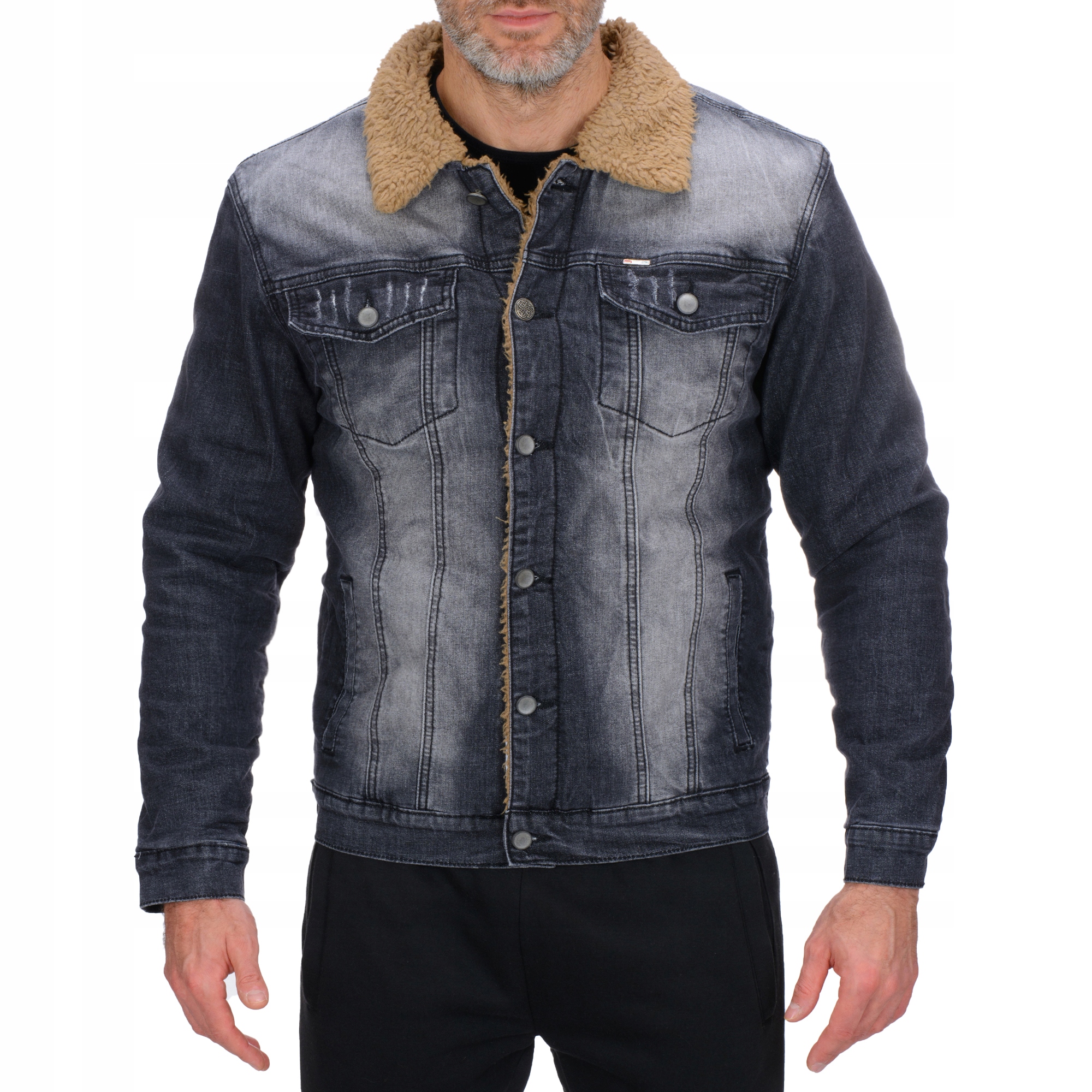 MJ520 vel S Pánská Zateplená Džínová Bunda