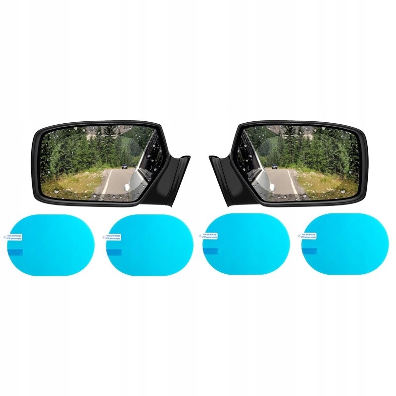 

Anti-fog Folia Przeciw Parowaniu Lusterek Auta 4X