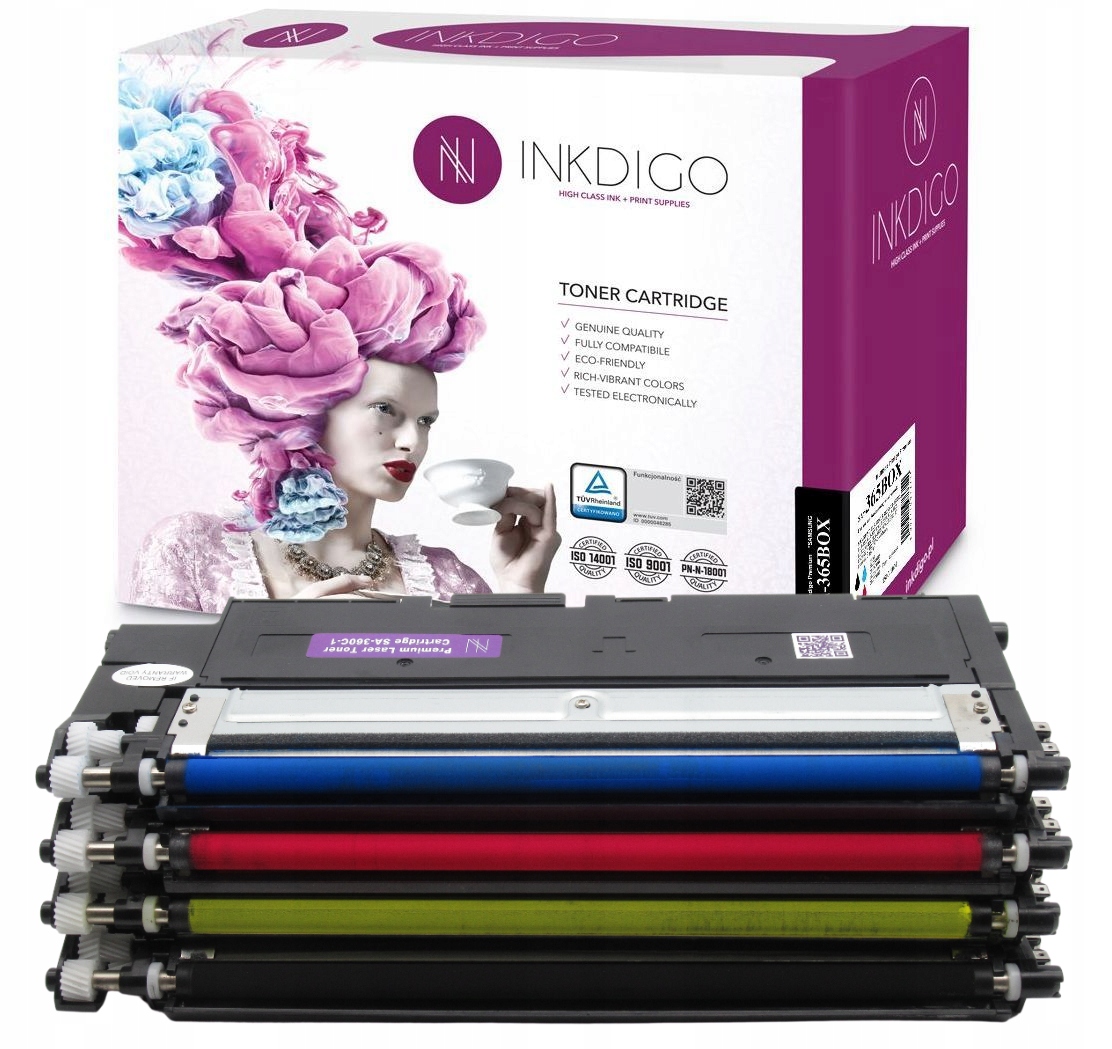 

4x Toner Do Samsung CLT-K406S CLP-365W CLX-3305FN