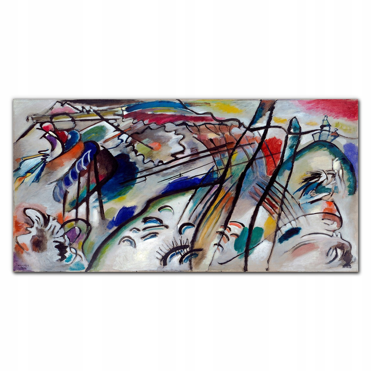 Obraz na plátne Kandinsky abstrakcia 140 x 70 cm