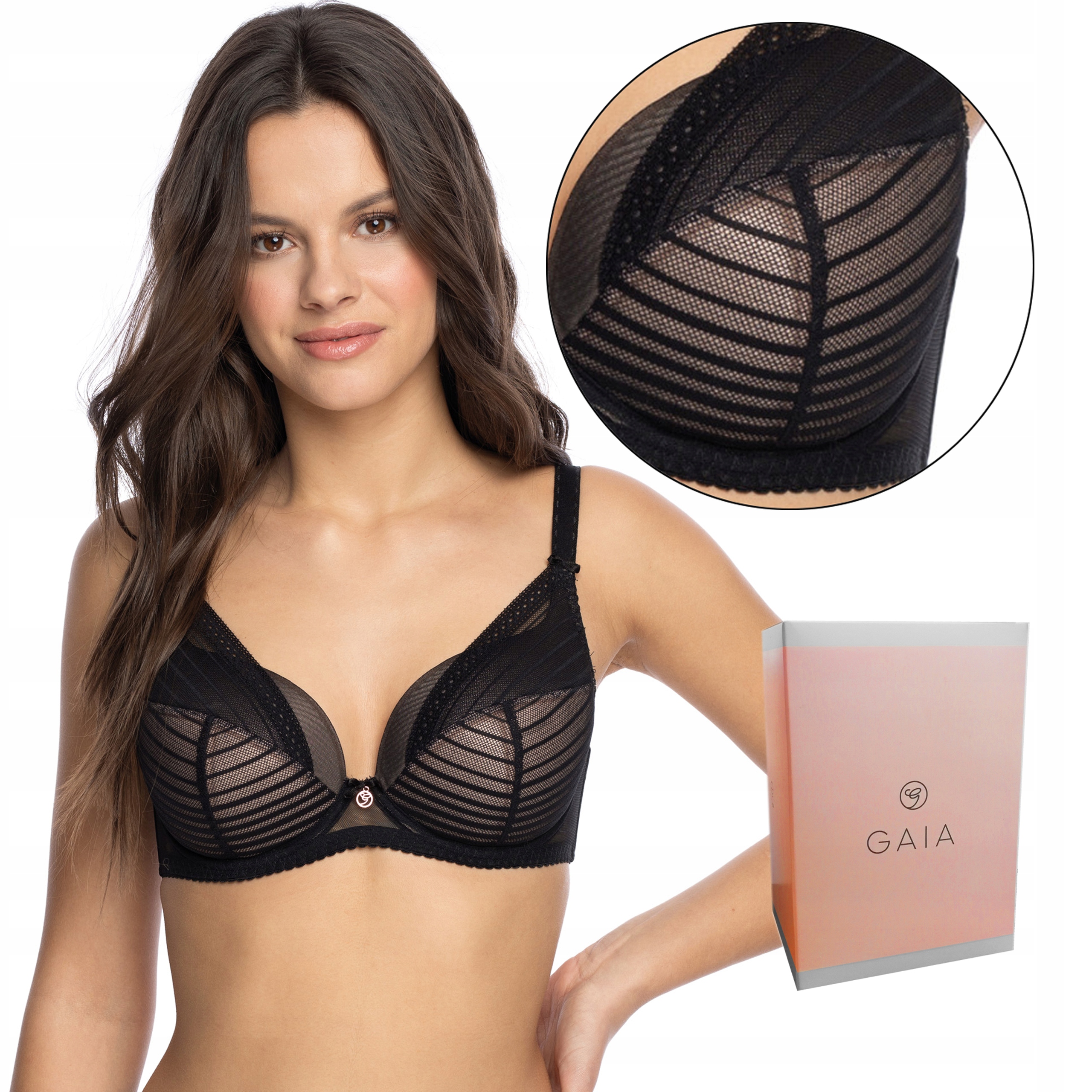 

Usztywniany biustonosz Gaia 1137 Nyks czarny, 95B