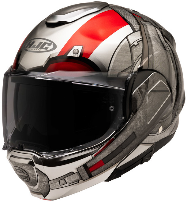 Hjc F100 Ant-man Marvel Silver Red Motocyklová Prilba Čeľusťová XL