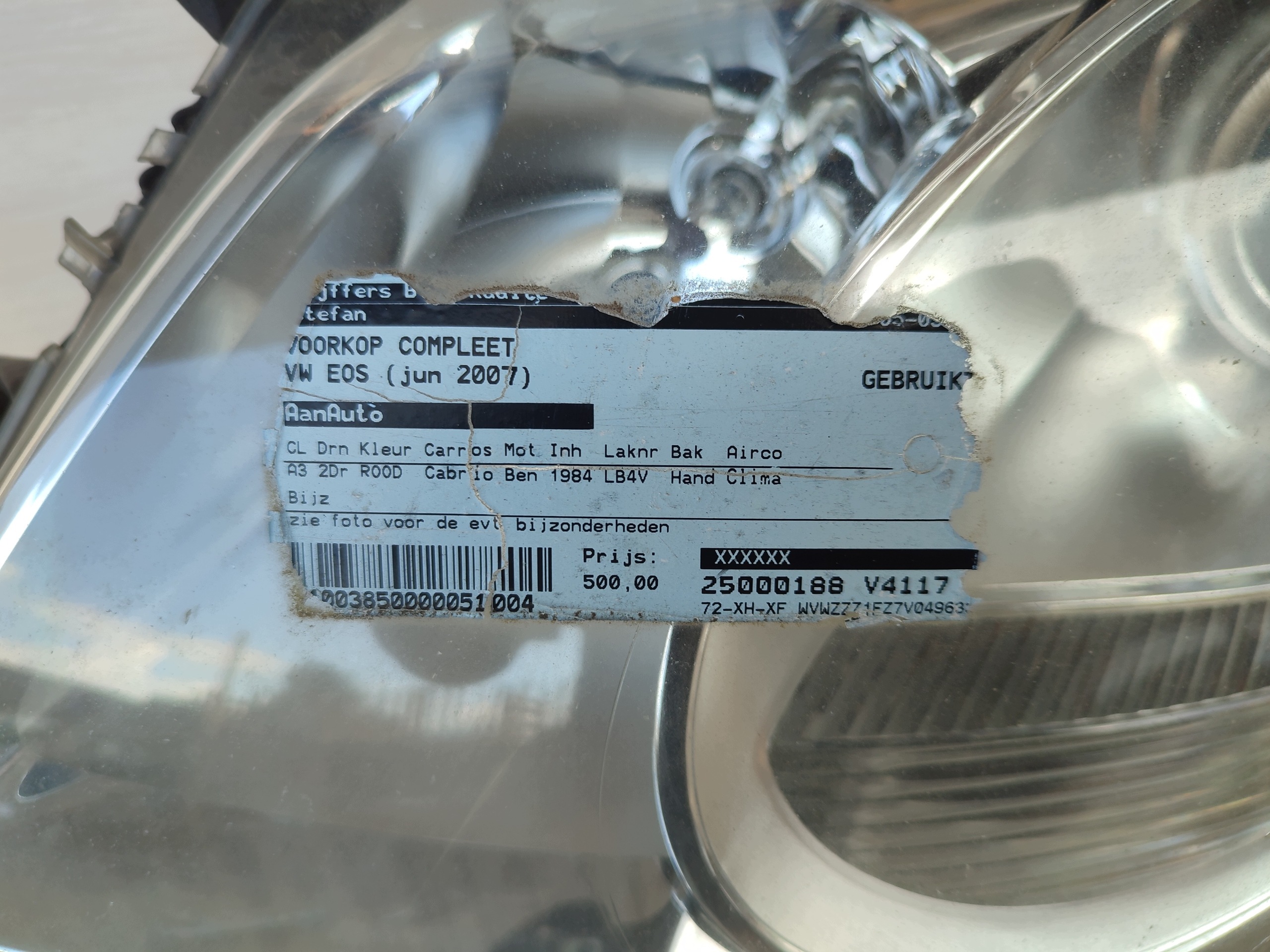 VW EOS 09r light left front front 1Q1941005B EUROPA
