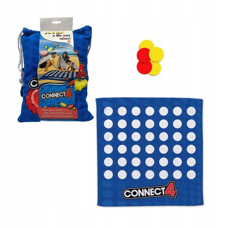 Gra Connect 4 XXL ogrodowa plażowa z ręcznikiem czwórki cztery w rzędzie