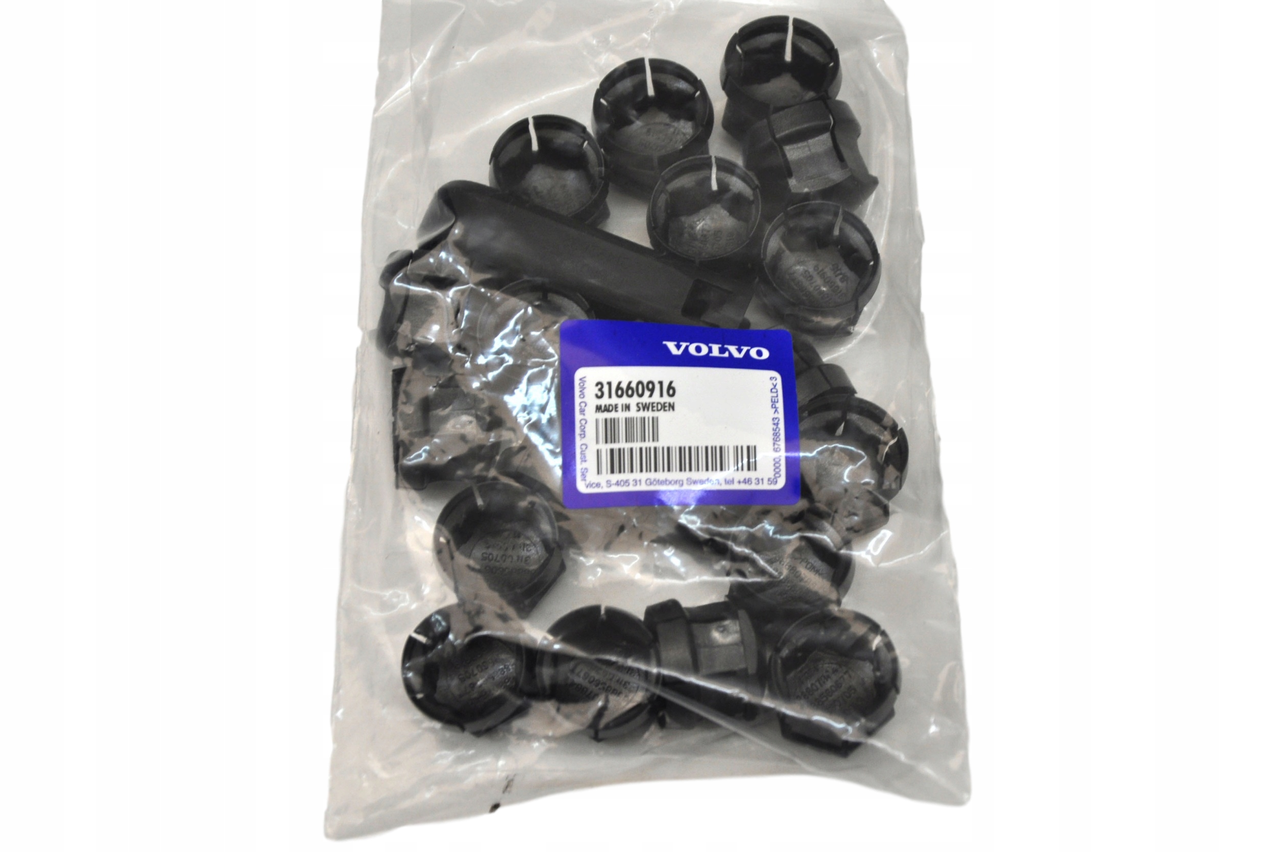 VOLVO nakladki na sruby felgi kola czarne kpl OE Producent Volvo