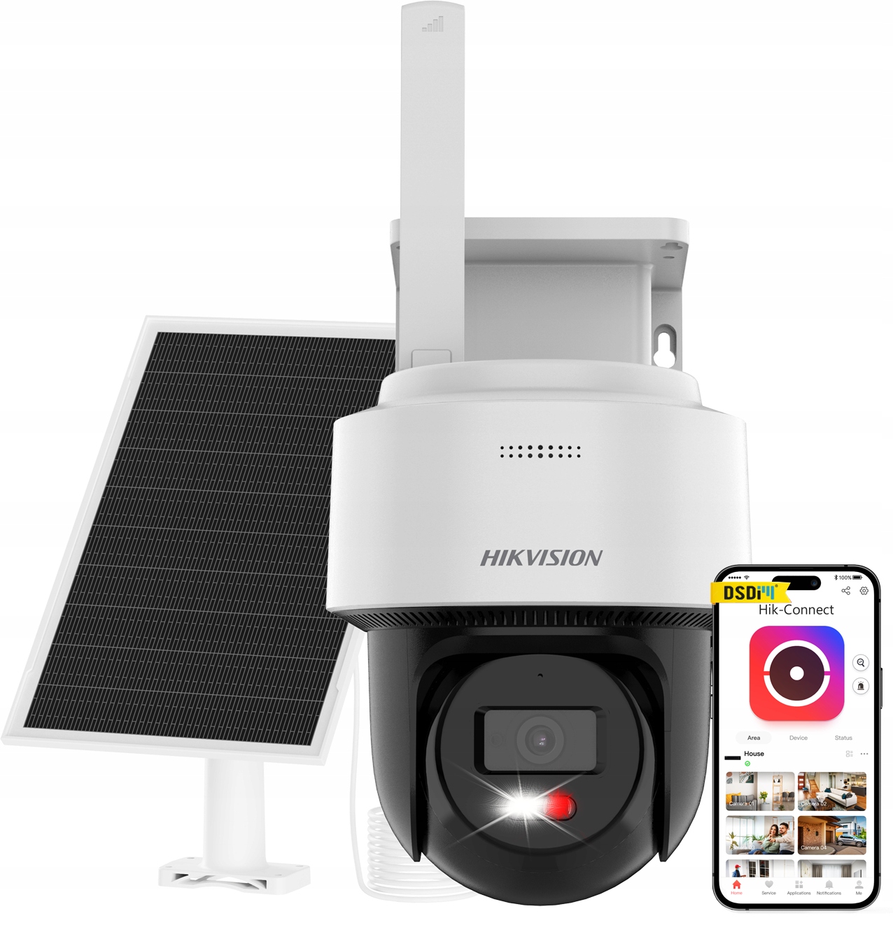 Kamera Zewnętrzna Lte 4G DS-2CFSP4/4G 4MPx Hikvision Panel Solarny 9000mAh