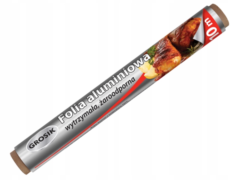 

Grosik Folia Aluminiowa Kuchenna 10 M Wytrzymała