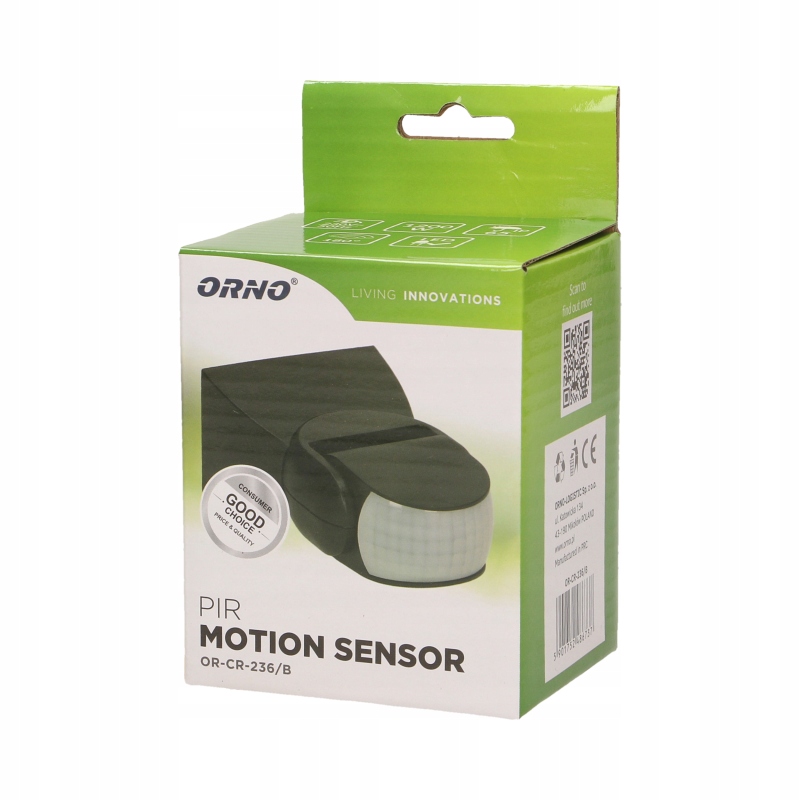 ORNO CZUJNIK RUCHU ZMIERZCHU LED 180ST OR-CR-236/B Rodzaj Ruchu